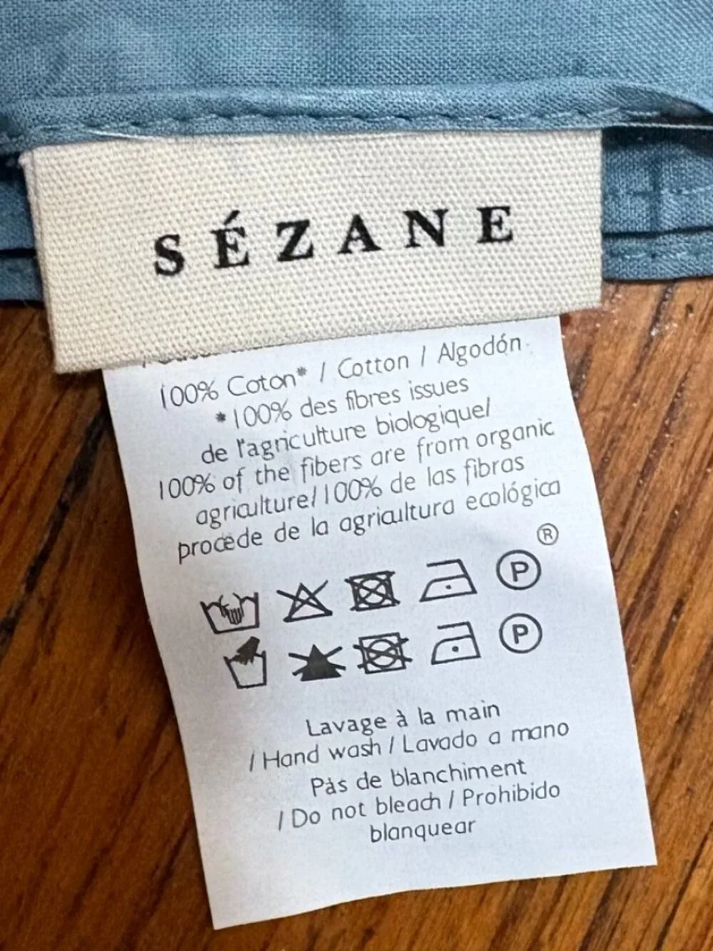 Sézane “Le Foulard Pour La Vie” Blue Floral Scarf